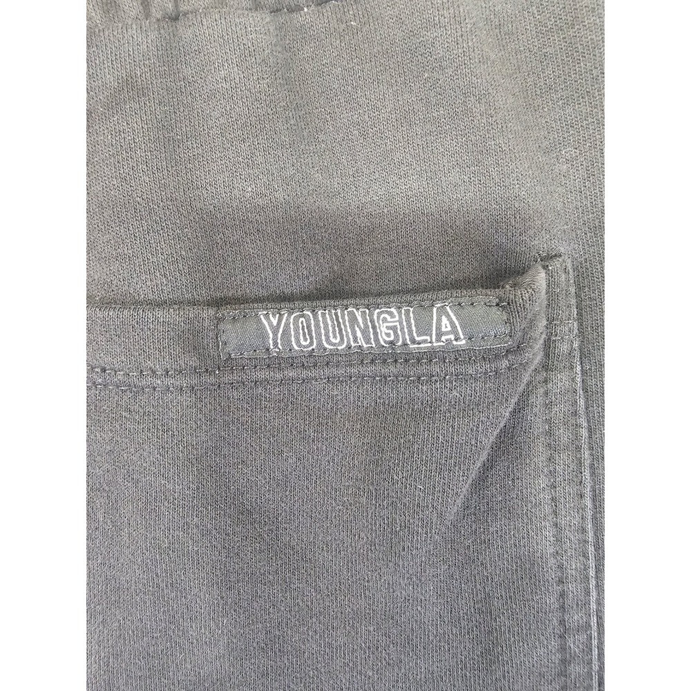 YoungLA Sweat Shorts Mens Medium Black Model 102 Gym Fitness - Picture 3 of 9